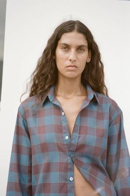 Sequoia Shirt - Blue Gauze Plaid