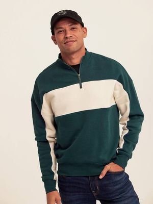 Angus CVC Fleece Colorblock Half Zip