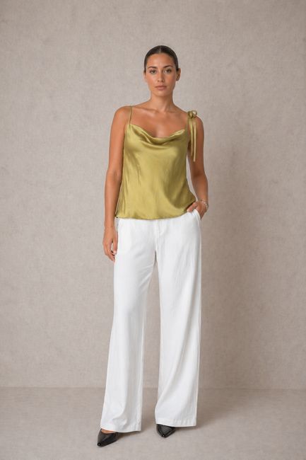 OLIVE ECOVERO SLIP TOP - ARCHIVE SALE