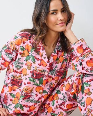 Mulled Wine - Long PJ Set - Pink Tinsel