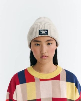 Ecru wool Amor beanie