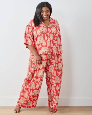 Gingerbread Party - Original Fit Tall Eco Satin Wildest Dreams Set - Ruby
