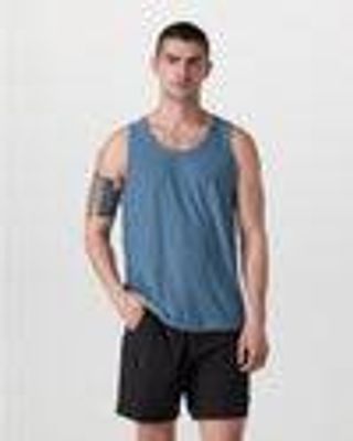Strato Tech Tank | Men's Pool Blue Heather Tank | Vuori