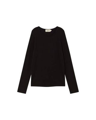 Black cashmere Brisa top