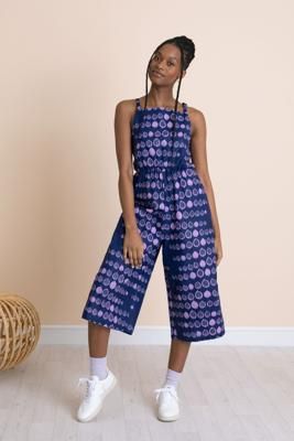 LAST IN STOCK - Simba Back Tie Jumpsuit in Purple Flora