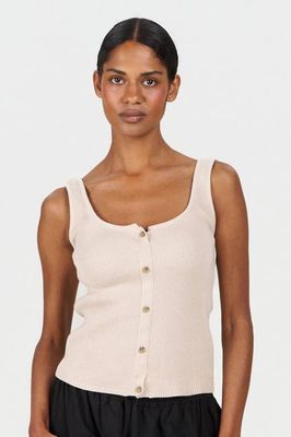 COVE Vest Organic Cotton Vest - Sand