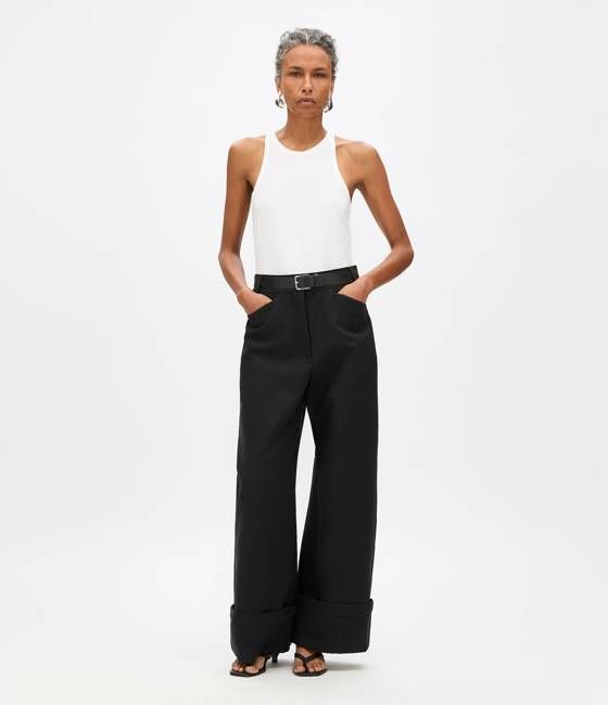 Wide Cuff Pant | Black