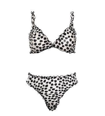 White Leo Frilly Set