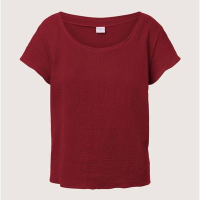 Musselin-Shirt Coube weinrot (rot)