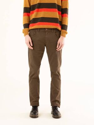 RAY HICKORY BROWN MEN'S STRAIGHT PANTS