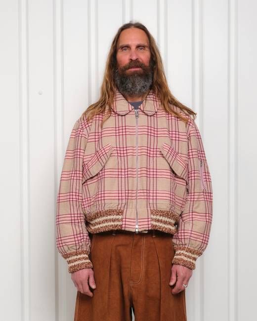 Grain Bomber - Flora Check Handloom