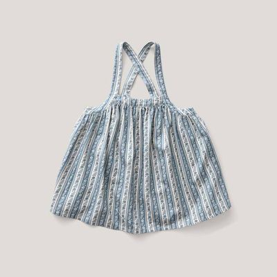 Eloise Pinafore, Lattice Print, Azul
