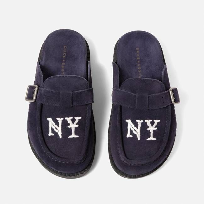 Winston NY Navy Suede Mule - Women's