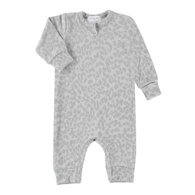 Brushed Hacci Animal Henley Romper