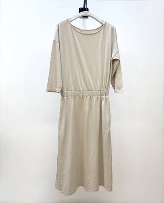 Bellamy Organic Cotton Dress in Beige S Preloved