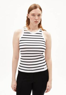 KANITAA STRIPES TOP | weiß-schwarz