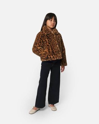 Elis Leopard Kids Short Coat