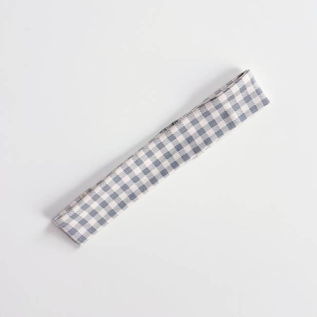 Mini Headband, Gingham Print, Azul, OS