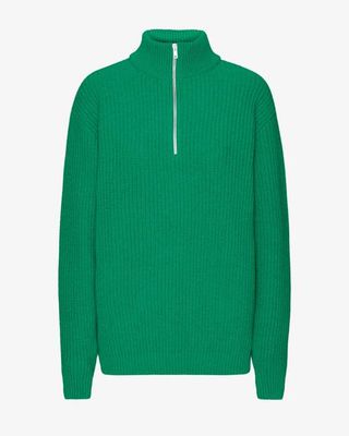 Merino Quarter Zip - Kelly Green