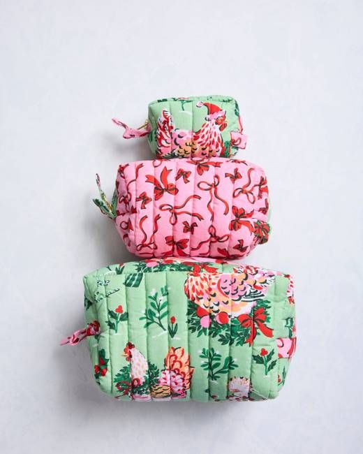 Holiday Hens - Three's Best Pouch Set - Sage