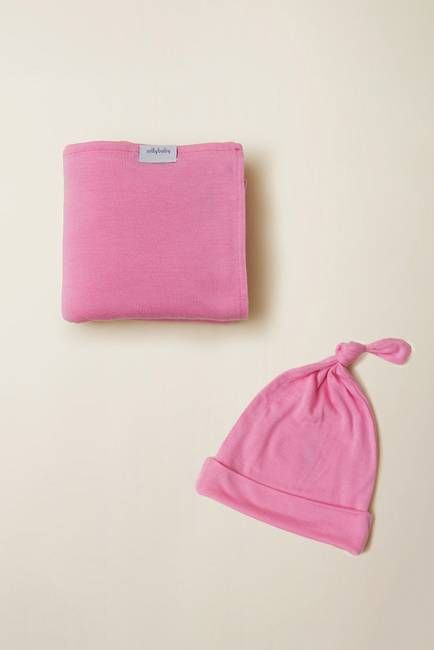 Iconic Pink Swaddle + Hat Set