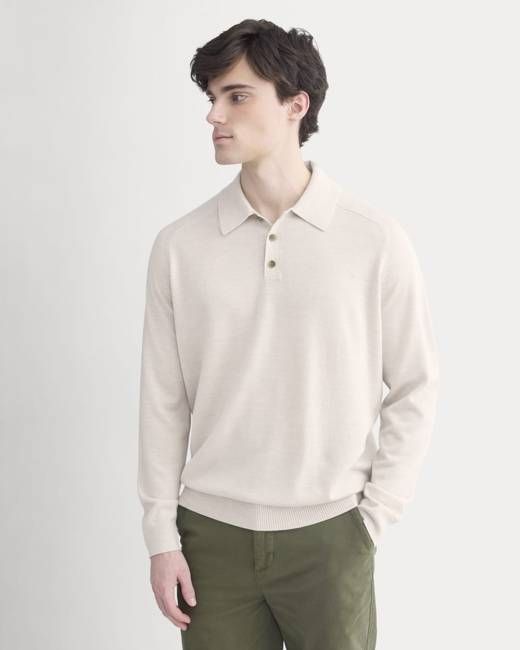 Ultrasoft Polo Sweater | Heathered Oat