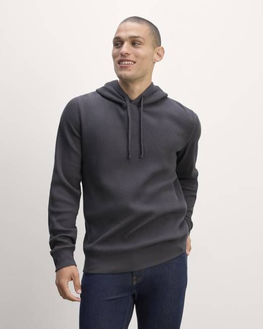 The Waffle-Knit Hoodie | Graphite