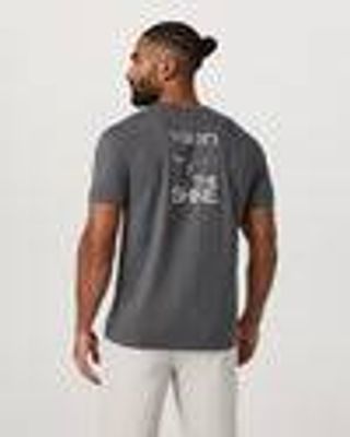 Vuori Block Tee | Charcoal Performance T-Shirt | Vuori