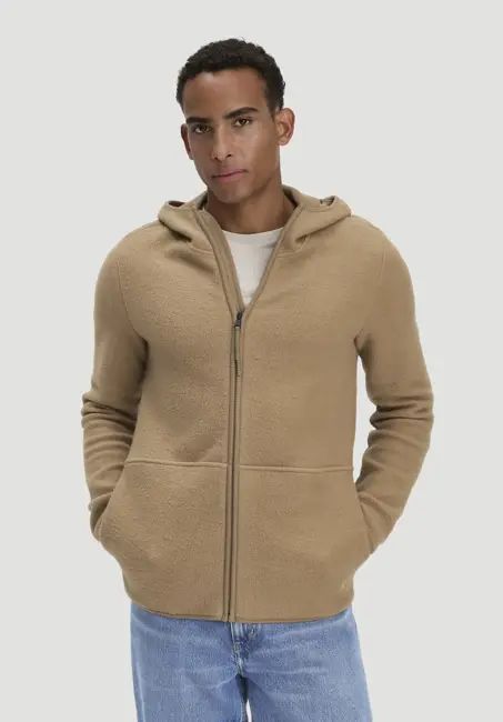 Heavy fleece jacket, regular size, made from pure organic cotton