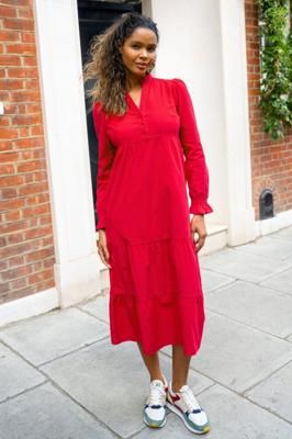 Liv Corduroy Dress | Red