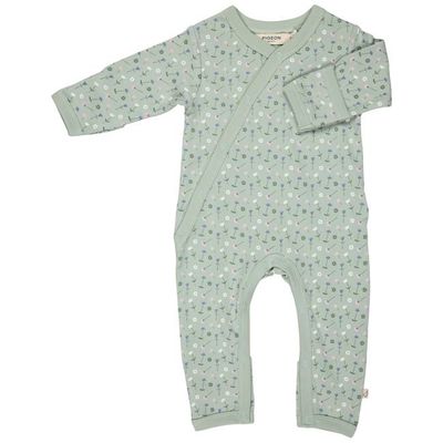 Kimono Romper - Flowers, Green