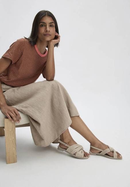 Sandals made of chrome-free tanned smooth leather