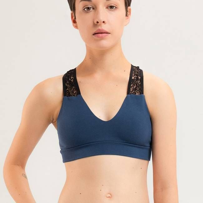 Bio-Bustier Jondel-Top indigo (blau) - kaufen