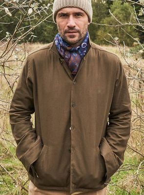 Regenerative Cotton Flannel Dorset Moss St James Overshirt
