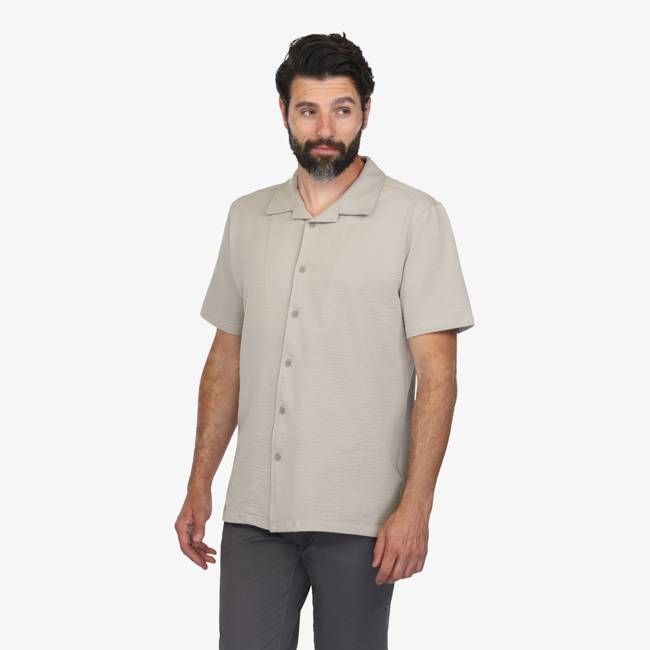 Everyday Camp Collar Waffle Knit Shirt