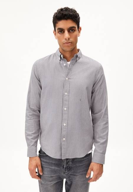 QUAASA STRIPES LONGSLEEVE SHIRT | earth-cinnamon dust