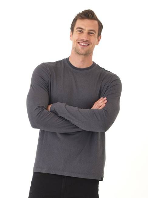 Parker Luxe Jersey Double Rib Long Sleeve Crew