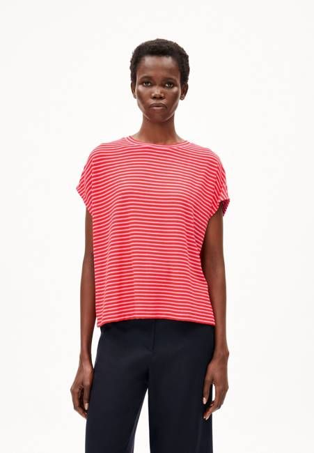 JAANISA MINI STRIPE| red alert-pink me up more