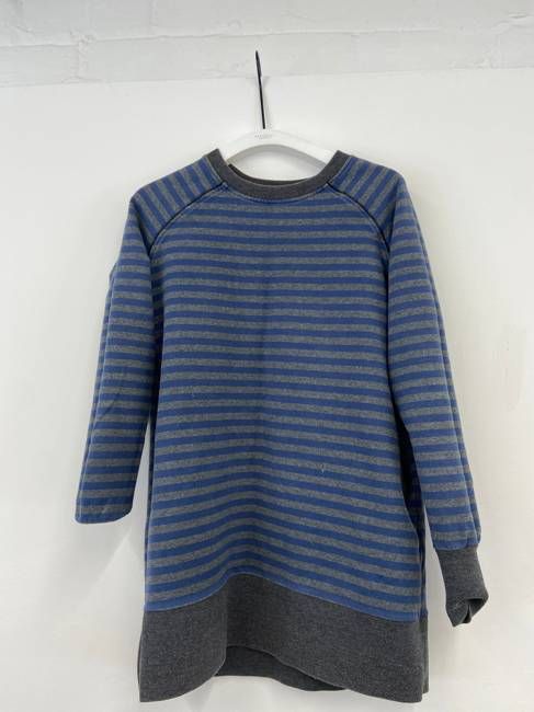Sweater Dress in Blue Stripe Size S Preloved
