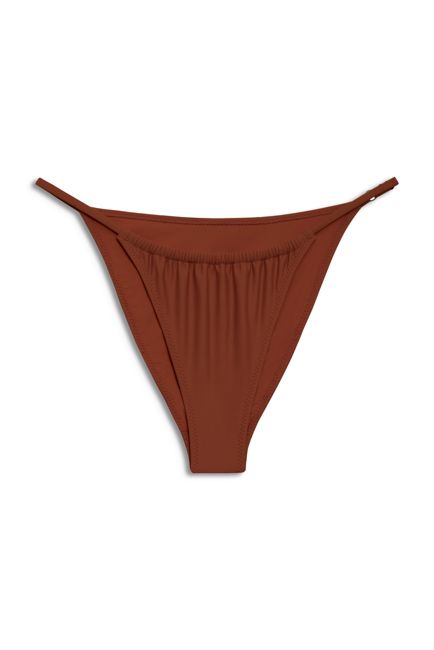 Ruched Slim Brief in Terracotta