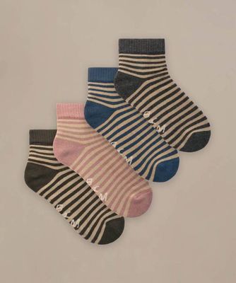 Womens Quarter Crop Trainer Socks - 4 Pack - Size 4-7