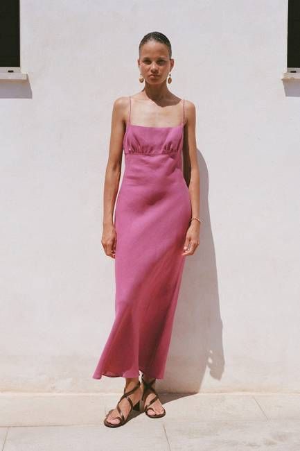 The Nicola Maxi Slip Dress in berry