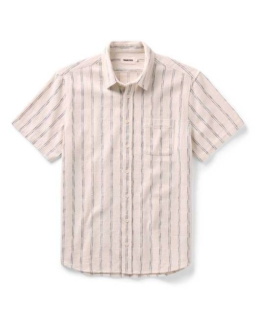 The Short Sleeve California in Tide Stripe Hacci
