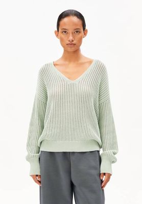 LINEN BLEND KNIT SWEATER | foam