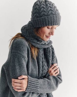 The Border Cable Hat - Fossil