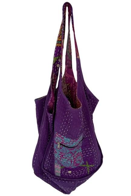 NEW! Vintage Patchwork Stories Tote Bag No.17