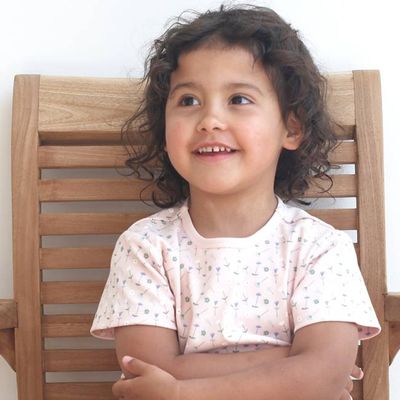 Short Sleeve T-Shirt - Flowers, Pink