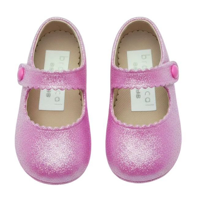 Britannical x Early Days - Emma Pre-Walker Baby Shoes - Cherry Glitter