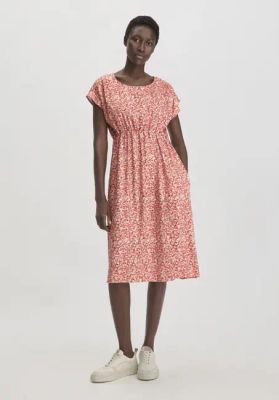 Print dress knee-length relaxed made of pure LENZING™ ECOVERO™ viscose