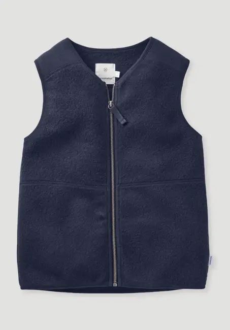 Fleece vest made of pure organic cotton
